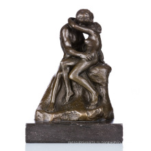 Классическая бронзовая скульптура Поцелуй Декор латунная статуя TPE-186